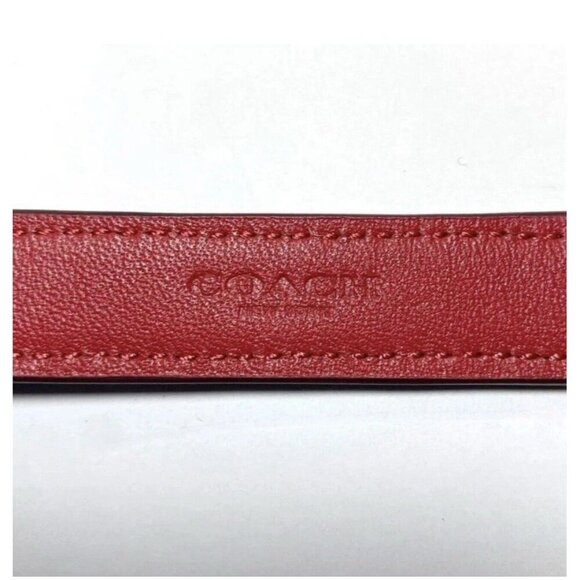 Coach Dog Collar + Apple AirTag Tracker! Brown Red Signature C Size Large - Picture 7 of 10